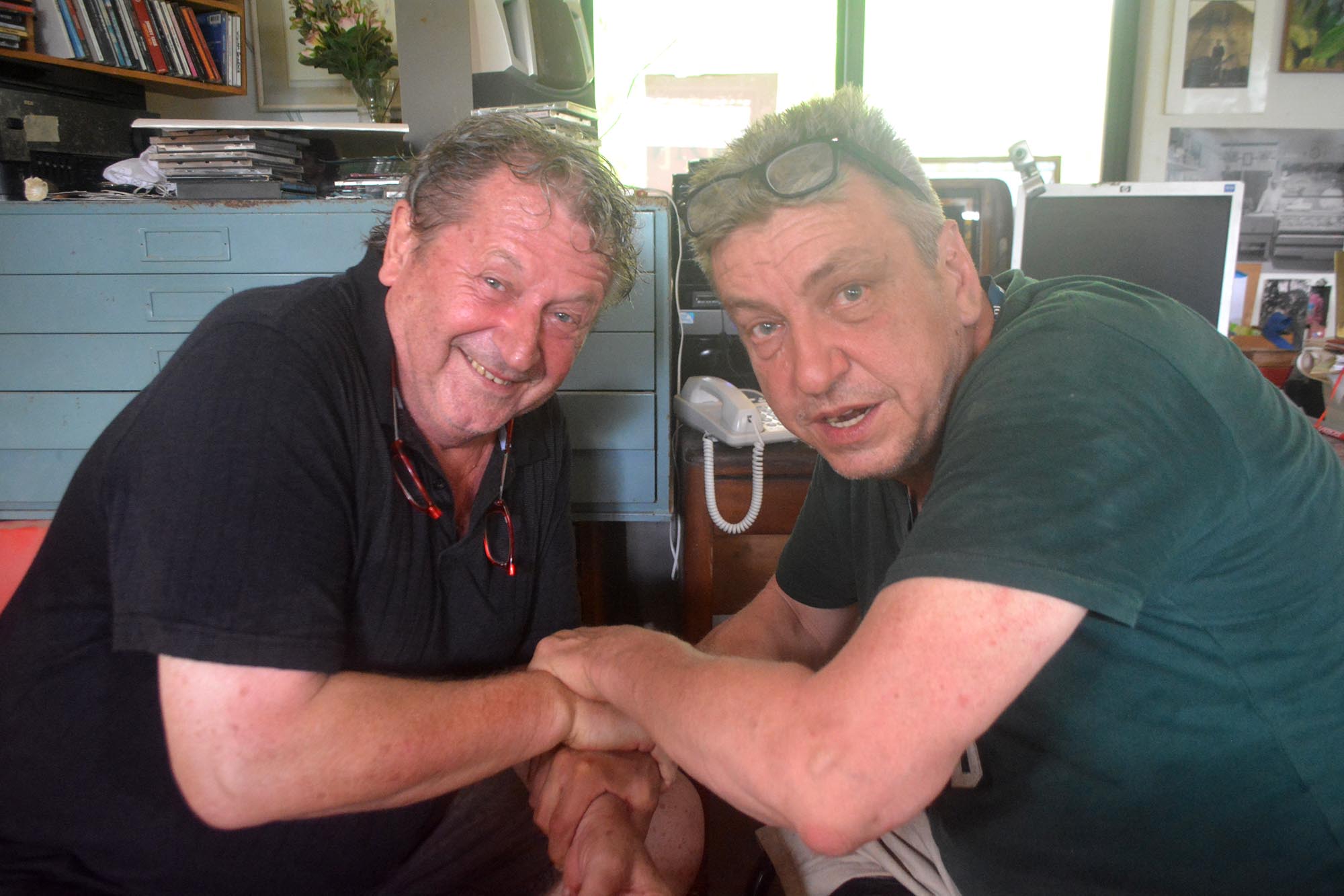 Herman van Bergen (l) en Rob Scholte hebben elkaar gevonden | Foto Persbureau Curacao