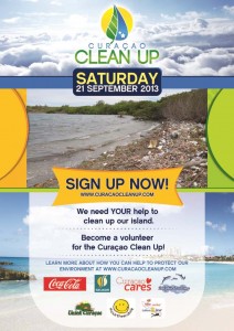 De Poster van "Curaçao Clean Up" 