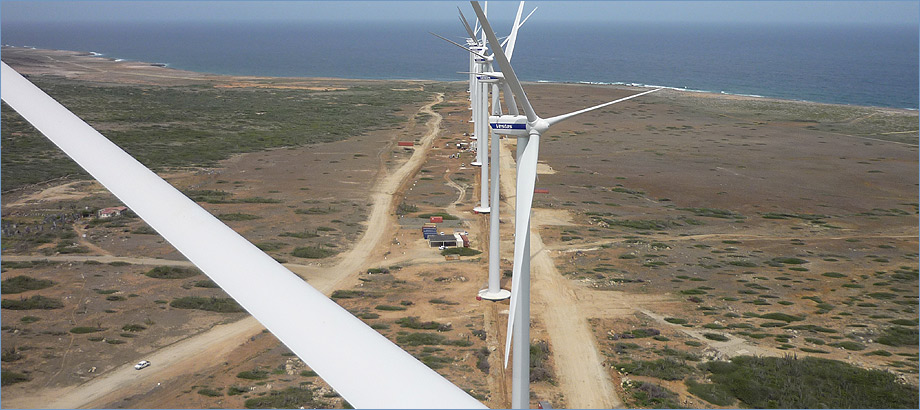 Nieuwe windturbines van Urirama naar Vader Piet