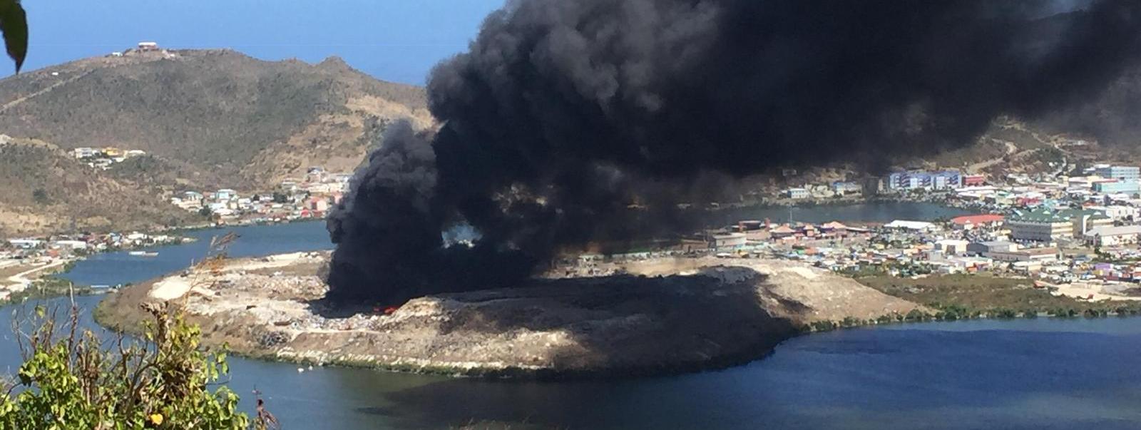 Afval uit operatiekamer op vuilstortplaats Sint-Maarten verbrand