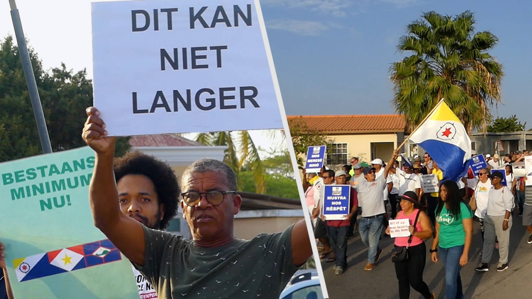 Armoede op Bonaire: Opnieuw groot protest tegen Den Haag