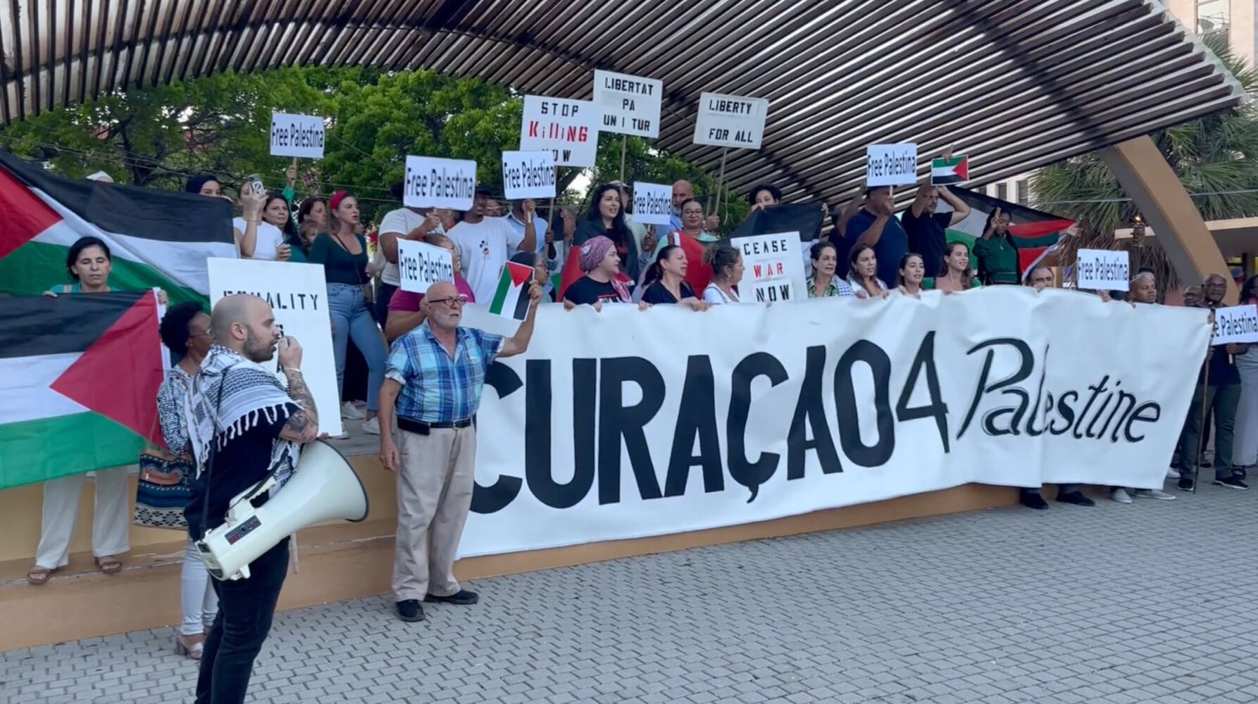 ‘Eindelijk protest op Curaçao tegen de Israëlische aanvallen’