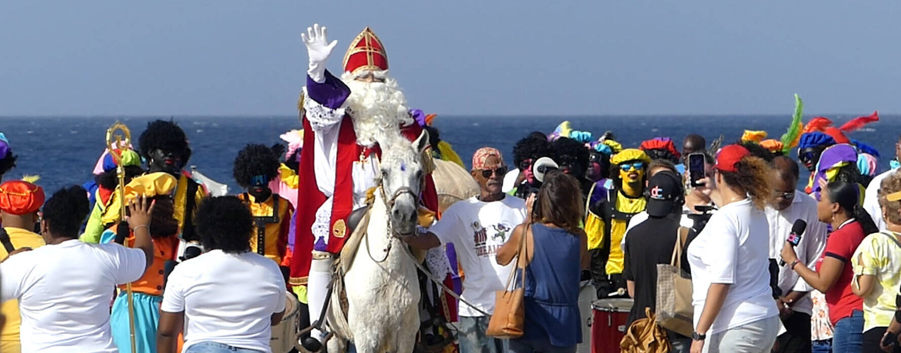 Sinterklaas op Bonaire, met Zwarte Pieten