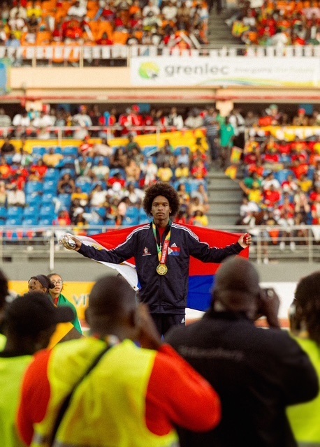 Nahjah Wyatte wint goud voor Sint Maarten op Carifta